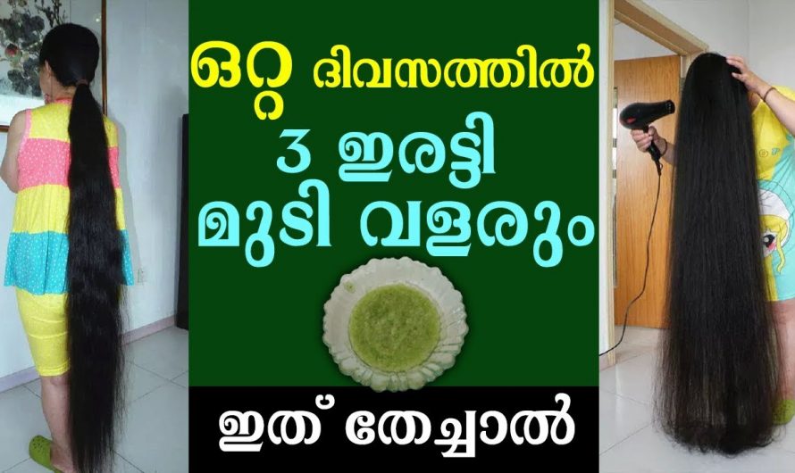 മുടി വളർച്ച മൂന്നിരട്ടിയാക്കുന്ന മാന്ത്രിക വിദ്യ.