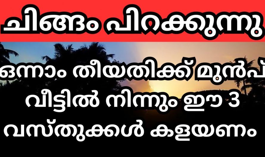 ഈ ചിങ്ങമാസം പിറക്കുന്നതിനു മുൻപേ ഈ വസ്തുക്കൾ ഒഴിവാക്കി ഇല്ലെങ്കിൽ നാശമാണ്.