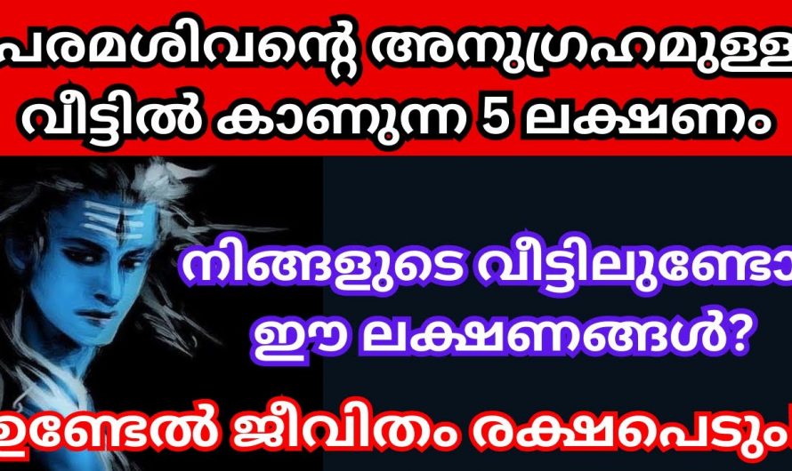 പരമശിവന്റെ അനുഗ്രഹമുള്ള ആളുകളിൽ കാണുന്ന പ്രത്യേകതകൾ.