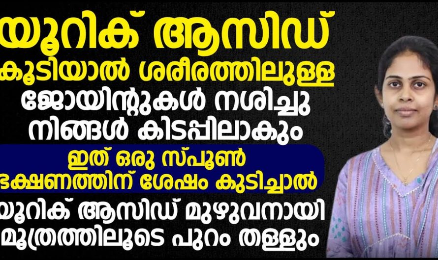 യൂറിക്കാസിഡ് പ്രശ്നങ്ങളെ നിയന്ത്രിക്കാം, ദിവസവും ഭക്ഷണശേഷം ഇതൊരു സ്പൂൺ കഴിക്കൂ.