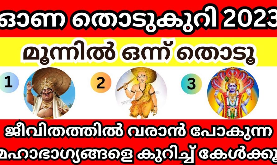 നിങ്ങളുടെ ജീവിത സൗഭാഗ്യങ്ങളെ തിരിച്ചറിയാം മൂന്നിൽ ഒന്ന് തിരഞ്ഞെടുക്കു.