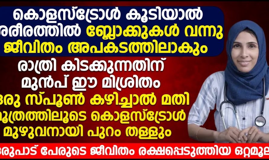 കൊളസ്ട്രോള് മുഴുവൻ മൂത്രത്തിലൂടെ ഒഴുകിപ്പോകും ഇങ്ങനെ ചെയ്താൽ.