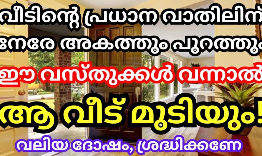 നിങ്ങളുടെ വീടിന്റെ പ്രധാന വാതിൽ ഈ രീതിയിലാണോ,  എങ്കിൽ സർവ്വനാശം ഉറപ്പ്.