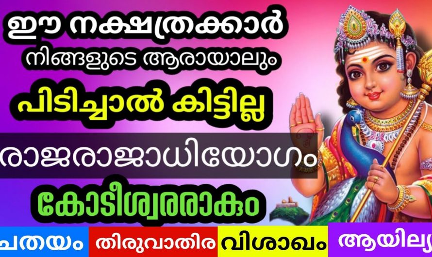 ഇനി ഈ നക്ഷത്രക്കാർ തൊട്ടതെല്ലാം പൊന്നാകും. നിങ്ങളുടെ വീട്ടിൽ ഈ നക്ഷത്രക്കാർ ഉണ്ടോ എങ്കിൽ നിങ്ങൾ രക്ഷപ്പെട്ടു.