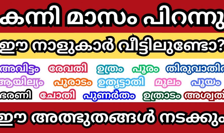 ഇത് കന്നിമാസമാണ്, ഈ നക്ഷത്രക്കാരെ തേടി അപകടങ്ങൾ പതിയിരിക്കുന്നു.