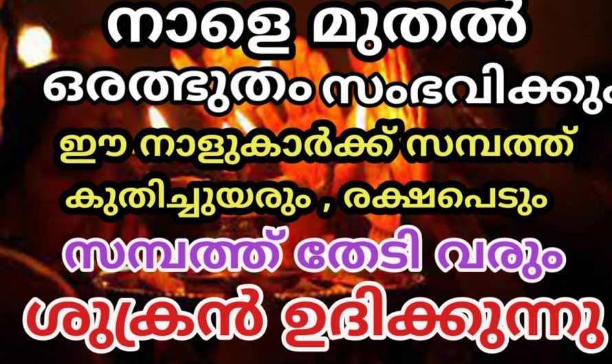 ഇനി ഈ നക്ഷത്രക്കാരുടെ ജീവിതത്തിൽ ശുക്രൻ ഉദിക്കാൻ പോകുന്നു. ഇനി നിങ്ങൾക്കും സൗഭാഗ്യത്തിന്റെ കാലമാണ്.