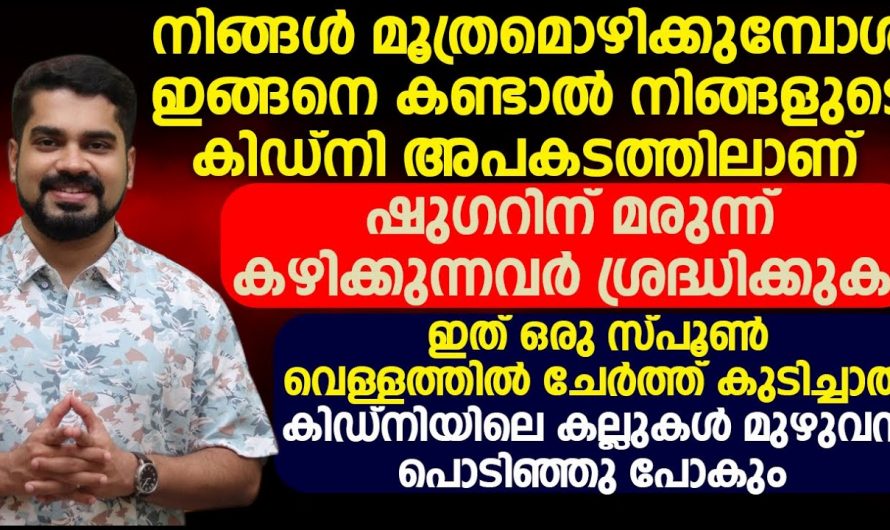 കിഡ്നി അപകടത്തിൽ ആകുന്നതിനു മുൻപ് ശരീരം കാണിക്കുന്ന ചില ലക്ഷണങ്ങൾ.