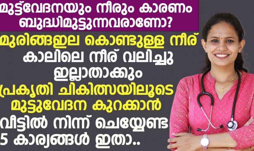 മുട്ടുവേദനയും നീരും മാറ്റാൻ ഇനി ഒരു പ്രകൃതിദത്ത മാർഗ്ഗം. ഒരു ചിലവുമില്ലാതെ എത്ര വലിയ വേദനയും നിങ്ങൾക്ക് തന്നെ മാറ്റിയെടുക്കാം.