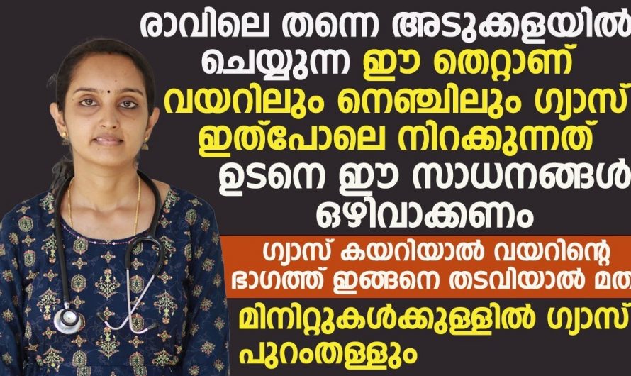 ഗ്യാസ് കയറിയാൽ ഞൊടിയിടയിൽ ചെയ്യാവുന്ന ഒരു പ്രതിവിധി.  അടുക്കളയിൽ ഒരിക്കലും ഈ തെറ്റുകൾ ചെയ്യാതിരിക്കു.