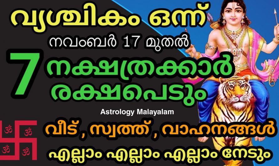 നവംബർ 17 മുതൽ ഇവരുടെ ജീവിതം ഭാഗ്യത്തിന്റേതായി മാറും