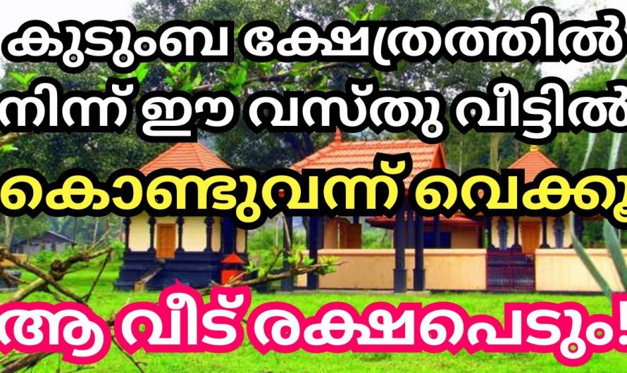 കുടുംബം രക്ഷപ്പെടാൻ ക്ഷേത്രത്തിൽ നിന്നും ഇതുകൊണ്ടു വന്നാൽ മതി