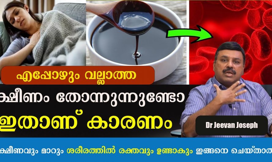 കട്ട ക്ഷീണവും തളർച്ചയും അനുഭവിക്കുന്നവർ നിർബന്ധമായും ഇത് അറിഞ്ഞിരിക്കണം