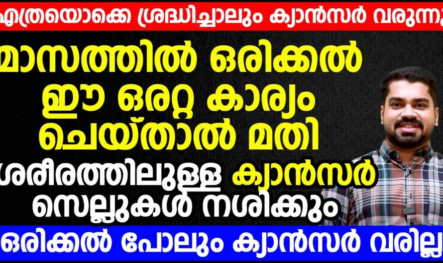 ഇങ്ങനെ ചെയ്താൽ ക്യാൻസർ പോലും വഴിമാറി നിൽക്കും