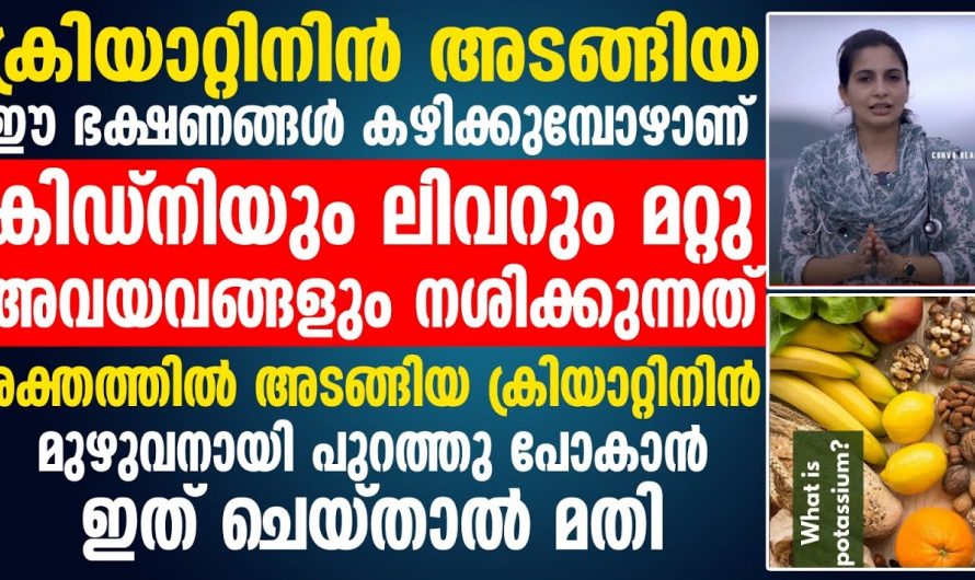 ക്രിയാറ്റിനിൻ ശരീരത്തിൽ കൂടാനുള്ള ഏറ്റവും പ്രധാന കാരണം ഈ ഭക്ഷണമാണ്