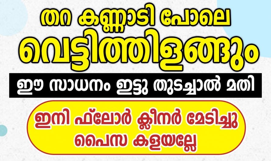 ഇതൊരു ടീസ്പൂൺ മതി തറ ഇനി കണ്ണാടി പോലെ തിളങ്ങും