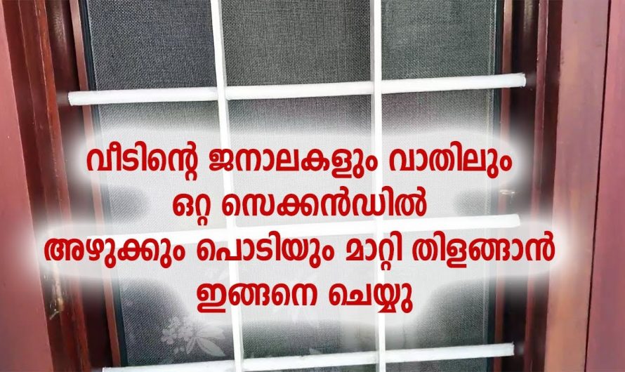 ഇങ്ങനെ ചെയ്താൽ മിനിറ്റുകൾ കൊണ്ട് നിങ്ങളുടെ ജനലും വാതിലും വൃത്തിയാകും