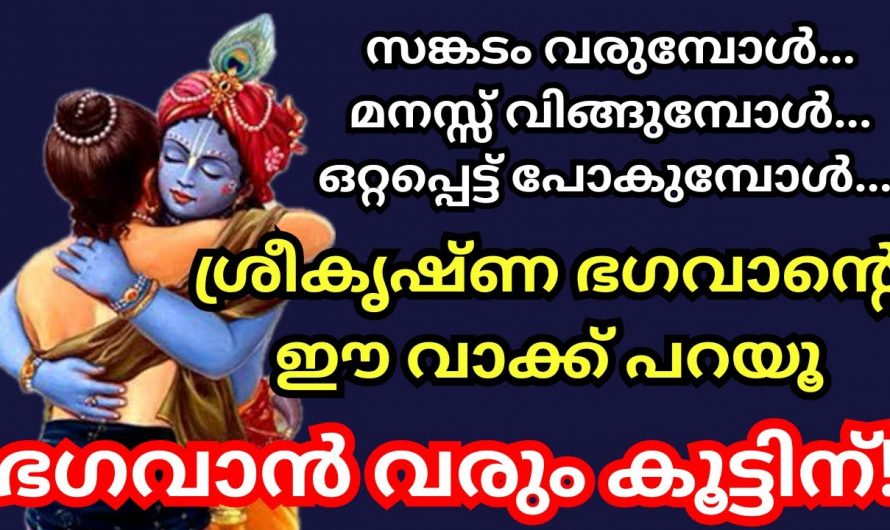 ഒരേയൊരു തവണ ചൊല്ലി പ്രാർത്ഥിച്ചാൽ ഭഗവാൻ നിങ്ങളുടെ അടുത്തെത്തി സഹായിക്കും