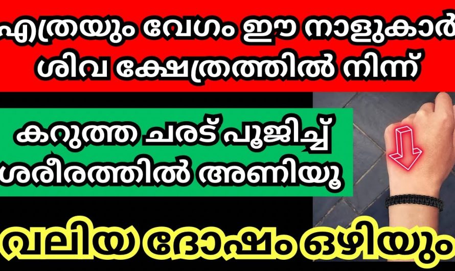 ഇവർ ഉറപ്പായും മകരമാസം തീരും മുൻപ് കയ്യിലൊരു കറുത്ത ചരടു കെട്ടു