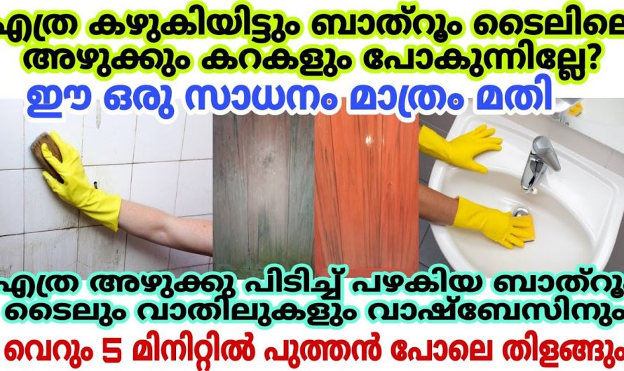 അഞ്ചു മിനിറ്റ് കൊണ്ട് ബാത്റൂം ഇനി പുതിയത് പോലെയാണ്