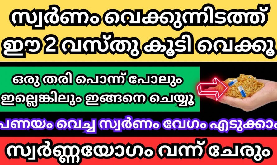 ഇത് ചെയ്താൽ നിങ്ങളുടെ കൈയിലെ സ്വർണ്ണവും സമ്പത്തും ഇരട്ടിക്കും