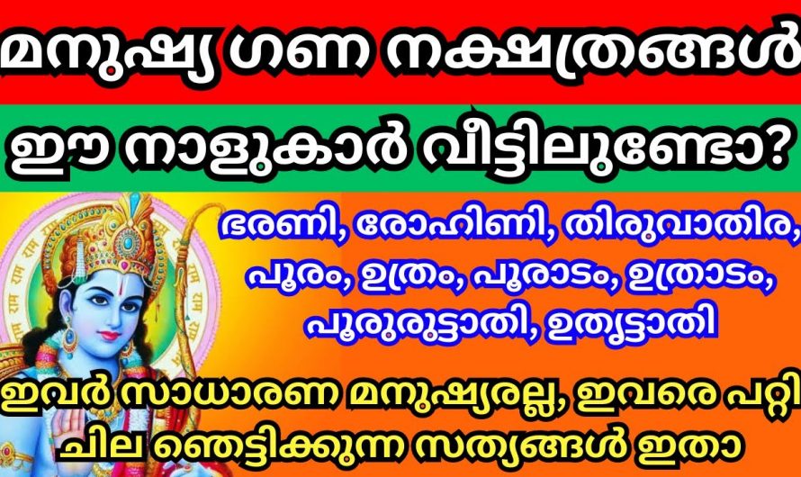 നിങ്ങളും ഈ മനുഷ്യ ഗണ നക്ഷത്രങ്ങളിൽ ഉൾപ്പെടുന്നവർ ആണോ