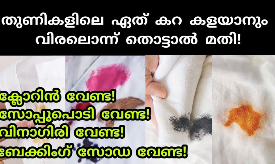 കറ എത്ര വലുതായാലും തേക്കാതെയും ഉരക്കാതെയും  ഇനി മാറ്റാം