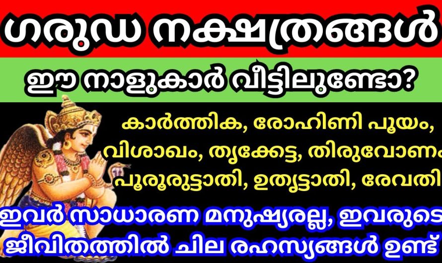 വകവയ്ക്കാതെ പോകല്ലേ ഈ ഗരുഡ നക്ഷത്രക്കാരെ