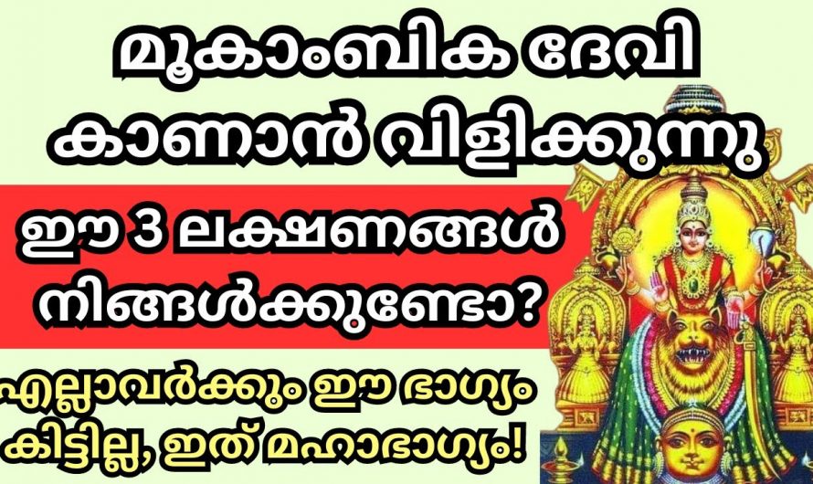 ഈ ലക്ഷണം കണ്ടാൽ ഉറപ്പിച്ചോളൂ ദേവിയെ കാണാൻ സമയമായി