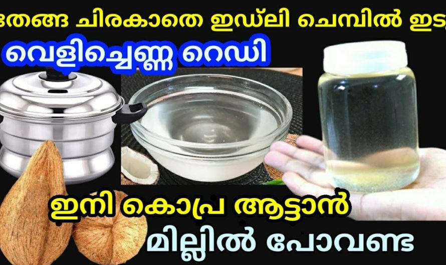 ഇനി ചിരകി കഷ്ടപ്പെടേണ്ട വെളിച്ചെണ്ണ ഉണ്ടാക്കാൻ എന്തെളുപ്പം