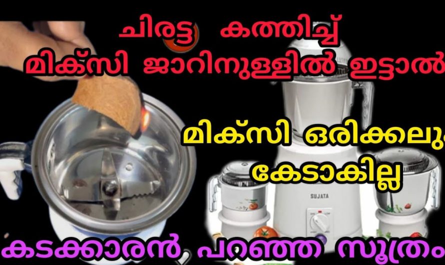 വർഷം എത്ര കഴിഞ്ഞാലും നിങ്ങളുടെ മിക്സി ഇനി എന്നും പുതിയത് പോലെ ഇരിക്കും