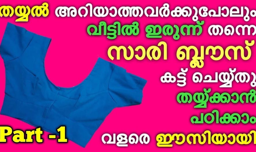 സാരി ബ്ലൗസ് ഇത്ര സിമ്പിൾ ആയി തയ്ക്കാം എന്നോ