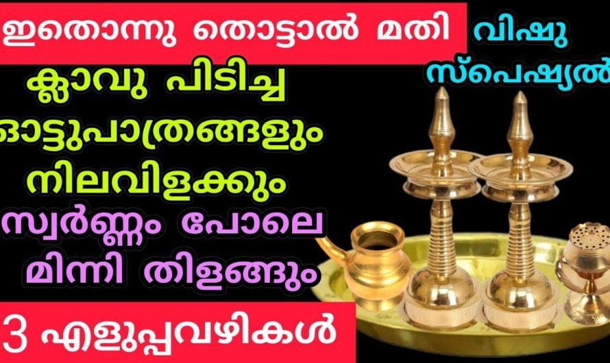 പാത്രങ്ങളുടെ തിളക്കം ഇനി നിങ്ങളുടെ കണ്ണിനെയും മഞ്ഞളിപ്പിക്കും