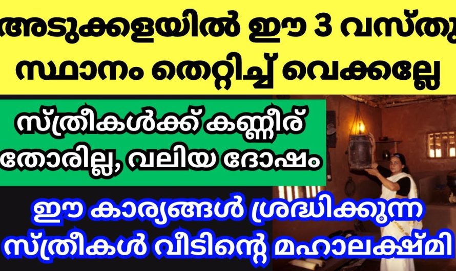 നിങ്ങളുടെ വീട്ടിലെ സ്ത്രീകളും ഇങ്ങനെ ചെയ്താൽ മഹാലക്ഷ്മി തന്നെയാണ്