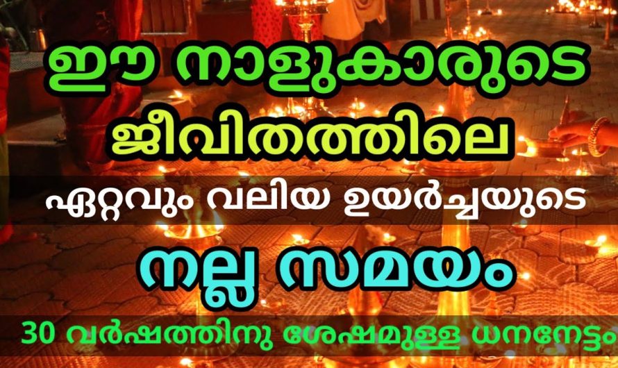 ഇതാണ് 30 വർഷത്തിനുള്ളിൽ വന്നുചേരാൻ പോകുന്ന ആ മഹാ സൗഭാഗ്യം