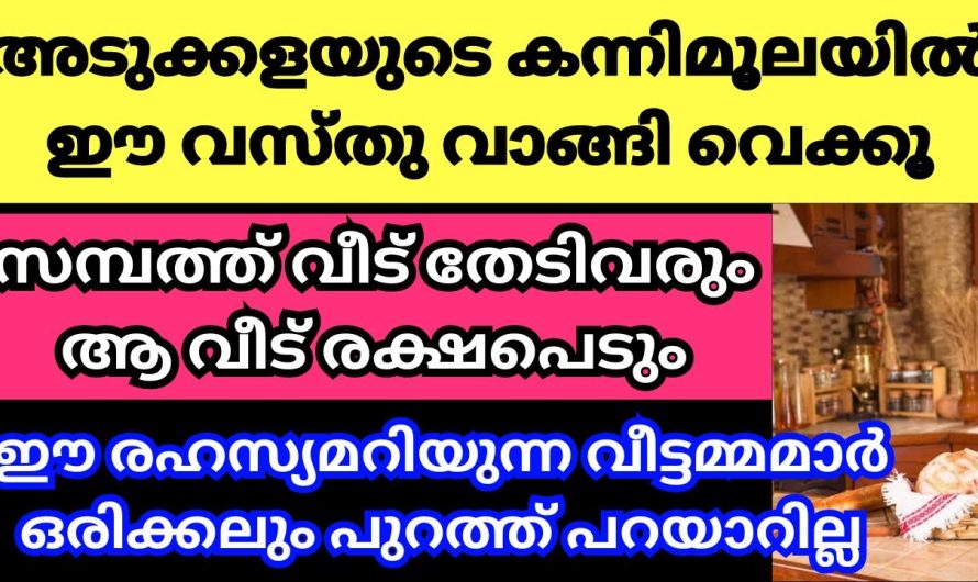 അടുക്കളയിൽ ഇക്കാര്യം ശ്രദ്ധിച്ചാൽ ഇനി ഐശ്വര്യത്തെക്കുറിച്ച് സംശയം വേണ്ട