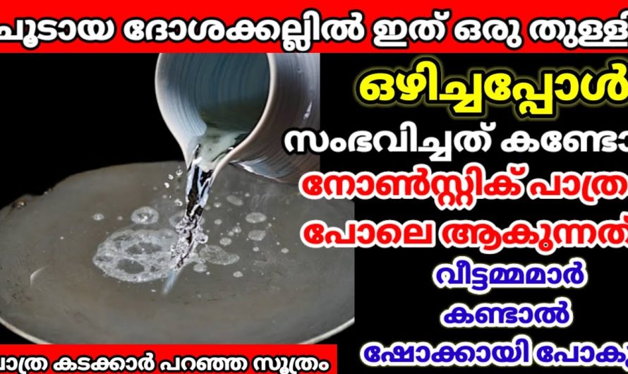 പച്ചവെള്ളം കൊണ്ട് ഇരുമ്പ് തവ ഇനി നോൺസ്റ്റിക് തവ പോലെയാകും