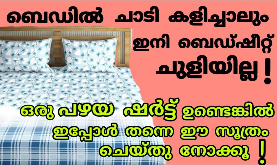 ഇനി കുട്ടികൾ എത്ര വേണമെങ്കിലും കഴിച്ചോട്ടെ ബെഡ്ഷീറ്റ് ചുളിയില്ല