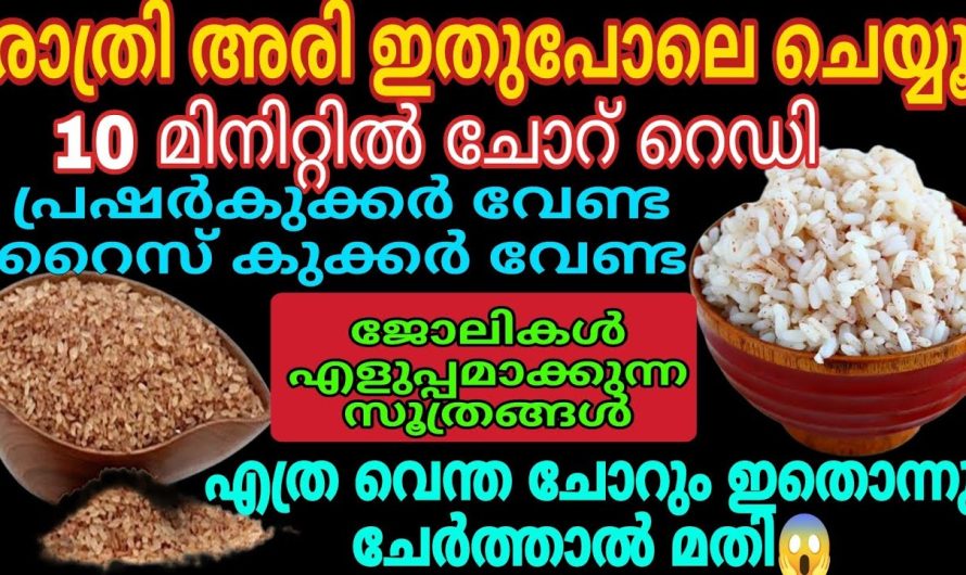 ഇനി അരി വെന്ത് ചോറ് ആകാൻ വെറും 5 മിനിറ്റ് മതി