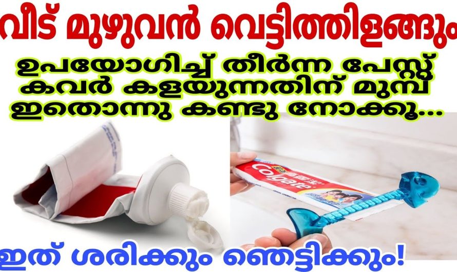 പേസ്റ്റിന്റെ പഴയ ട്യൂബ് പോലും ഇനി വെറുതെ കളയാനില്ല.