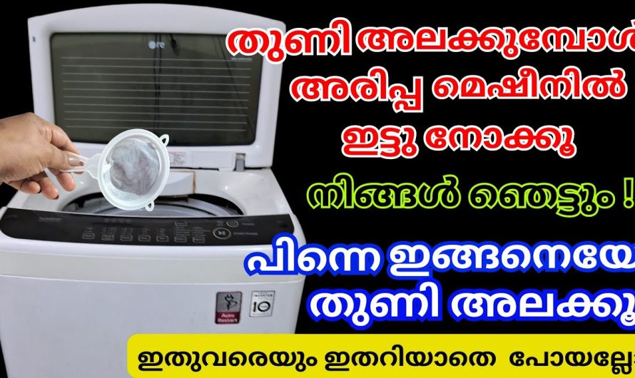 ഇനി അലക്കുന്ന തുണികളോടൊപ്പം ഒരു അരിപ്പ കൂടി ഇടു