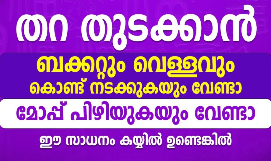 ബക്കറ്റും വെള്ളവും ഒന്നും വേണ്ട പക്ഷേ കാര്യം ഈസിയാണ്