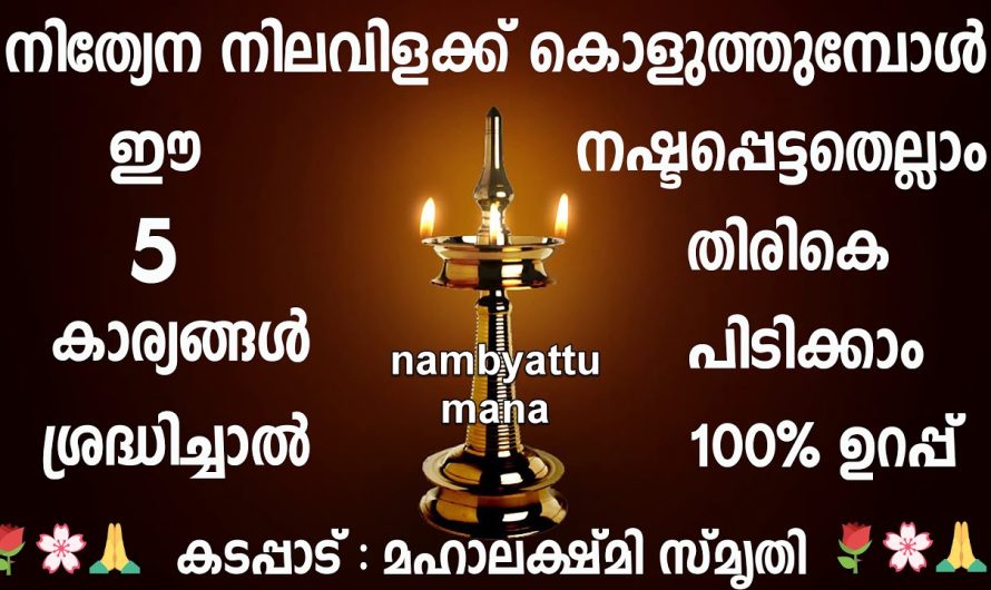 നിത്യം നിലവിളക്ക് കൊളുത്തുന്ന വീടുകളിൽ സംഭവിക്കുന്നത്