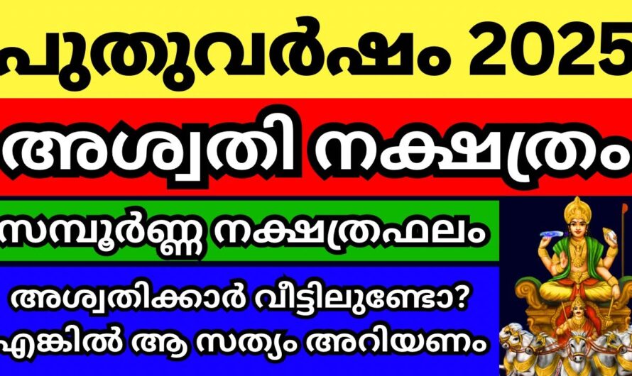 അശ്വതി നക്ഷത്രക്കാരുടെ സമ്പൂർണ്ണ വർഷഫലം.., ഇത് സംഭവിച്ചിരിക്കും…